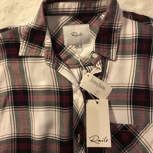 NWT NEIMAN MARCUS RAILS Plaid Button-Down - Picture 3 of 7